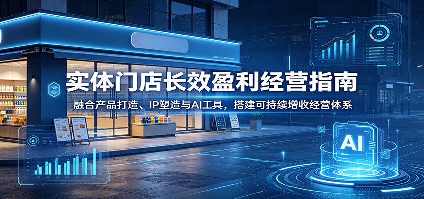 实体门店长效盈利经营指南:融合产品打造、IP塑造与AI工具,搭建可持续增收经营体系采购|汽车产业|汽车配件|机加工企业家交流社群中心