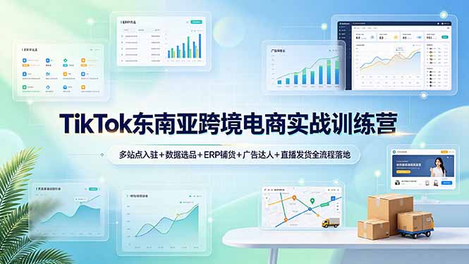 TikTok东南亚跨境电商实战训练营：多站点入驻+数据选品+ERP铺货+广告达人+直播发货全流程落地采购|汽车产业|汽车配件|机加工企业家交流社群中心