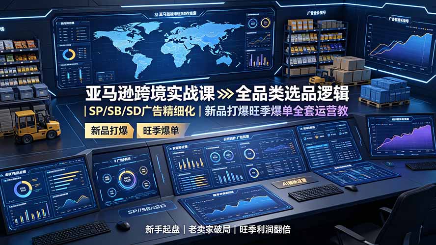 亚马逊跨境实战课：全品类选品逻辑｜SP/SB/SD广告精细化｜新品打爆旺季爆单全套运营教程采购|汽车产业|汽车配件|机加工企业家交流社群中心