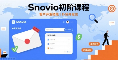 Snovio初阶课程,客户开发技能,外贸开发信采购|汽车产业|汽车配件|机加工蚂蚁智酷企业交流社群中心