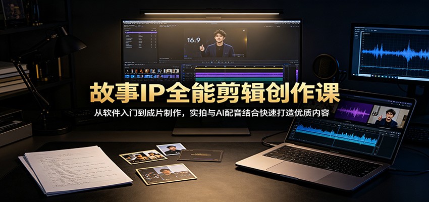 故事IP全能剪辑创作课：从软件入门到成片制作，实拍与AI配音结合快速打造优质内容采购|汽车产业|汽车配件|机加工企业家交流社群中心