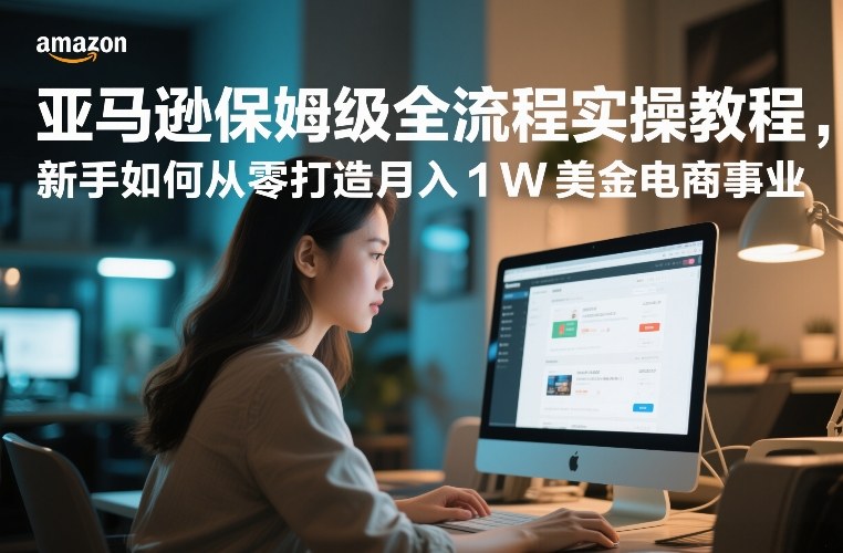 亚马逊保姆级全流程实操教程，新手如何从零打造月入1W美金电商事业采购|汽车产业|汽车配件|机加工蚂蚁智酷企业交流社群中心