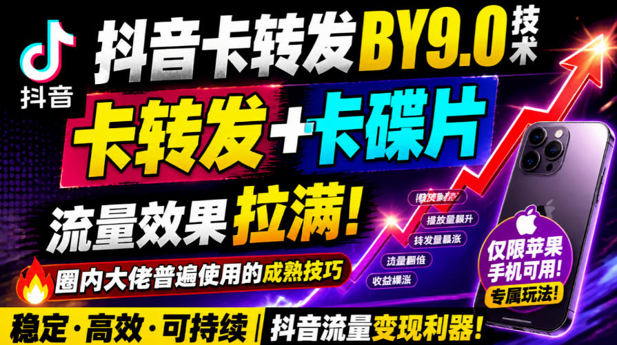 抖音卡转发搬运9.0技术,卡转发+卡蝶片,流亮嘎嘎猛,大佬们都在用,仅限苹果手机采购|汽车产业|汽车配件|机加工企业家交流社群中心
