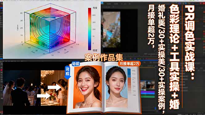 PR调色实战课：色彩理论+工具实操+婚礼医美/30+实操案例，月接单超2万采购|汽车产业|汽车配件|机加工蚂蚁智酷企业交流社群中心