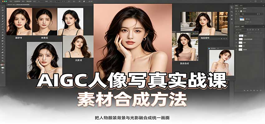 AIGC人像写真实战课:软件平台部署筹备,素材合成方法,多题材写真案例采购|汽车产业|汽车配件|机加工企业家交流社群中心