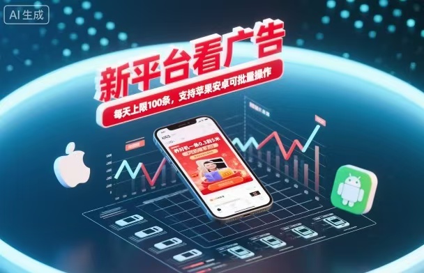 新台看广告,养好机一条5毛到5块,单机日入30到100,支持苹果安卓,可批量操作。采购|汽车产业|汽车配件|机加工蚂蚁智酷企业交流社群中心