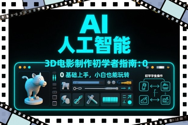 AI人工智能3D电影制作初学者指南：0基础上手，小白也能玩转采购|汽车产业|汽车配件|机加工蚂蚁智酷企业交流社群中心