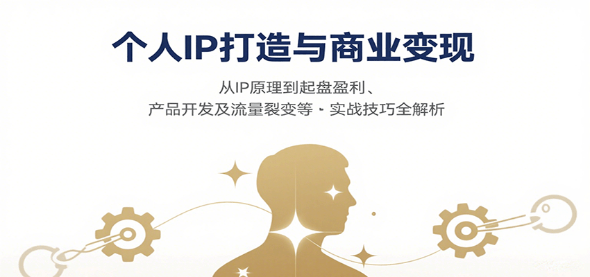 个人IP打造与商业变现,从IP原理到起盘盈利、产品开发及流量裂变等实战技巧全解析采购|汽车产业|汽车配件|机加工蚂蚁智酷企业交流社群中心