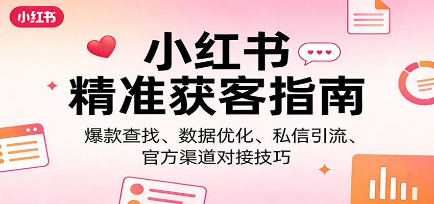 小红书精准获客指南：爆款查找、数据优化、私信引流、官方渠道对接技巧采购|汽车产业|汽车配件|机加工企业家交流社群中心