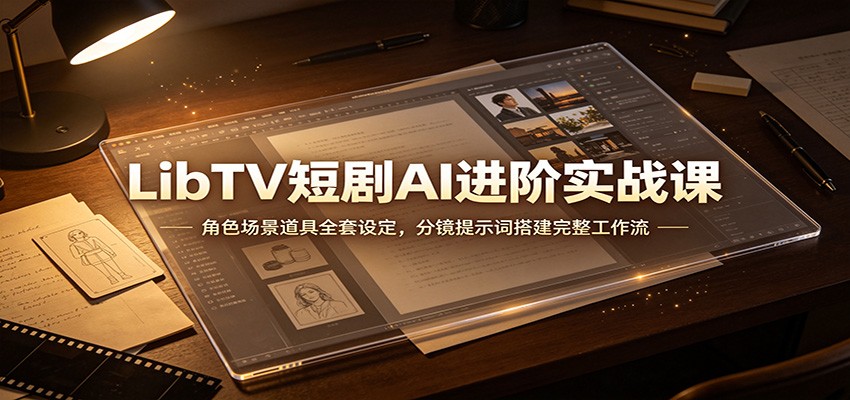 LibTV短剧AI进阶实战课:角色场景道具全套设定,分镜提示词搭建完整工作流采购|汽车产业|汽车配件|机加工企业家交流社群中心