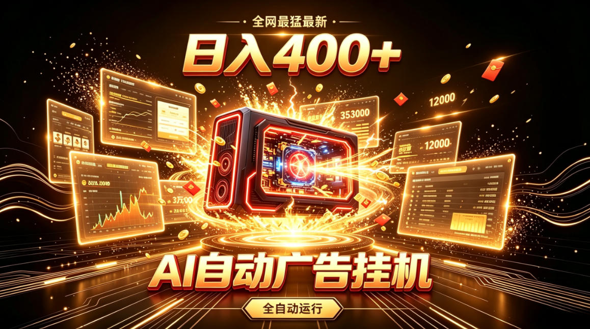 全网最猛最新的AI自动广告挂G，狠收益日入400+，真正做到躺賺式变现【揭秘】采购|汽车产业|汽车配件|机加工企业家交流社群中心