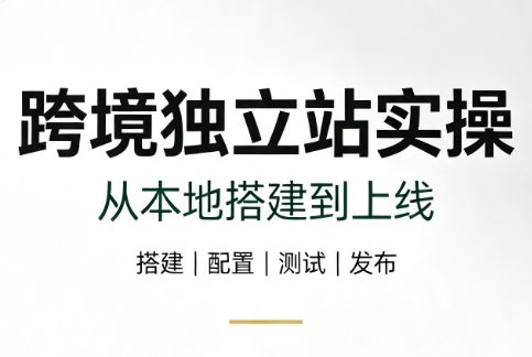 跨境独立站实操：从本地搭建到上线采购|汽车产业|汽车配件|机加工企业家交流社群中心