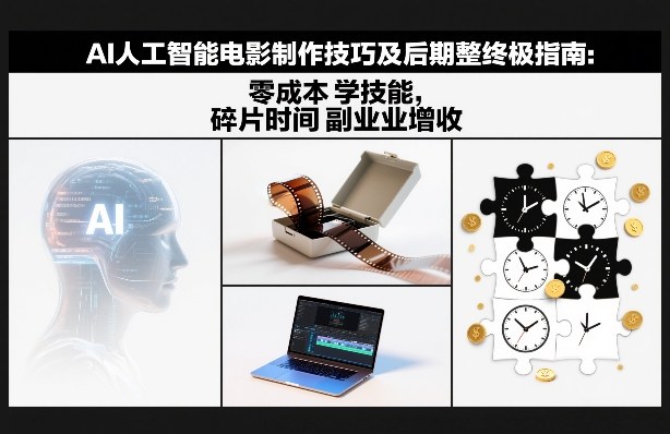 AI人工智能电影制作技巧及后期完整终极指南：零成本学技能，碎片时间副业增收采购|汽车产业|汽车配件|机加工蚂蚁智酷企业交流社群中心