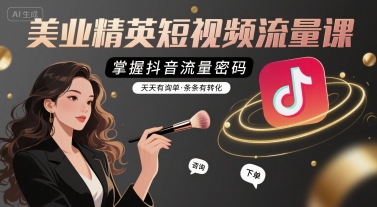 美业精英短视频流量课，掌握抖音流量密码，天天有询单，条条有转化采购|汽车产业|汽车配件|机加工蚂蚁智酷企业交流社群中心