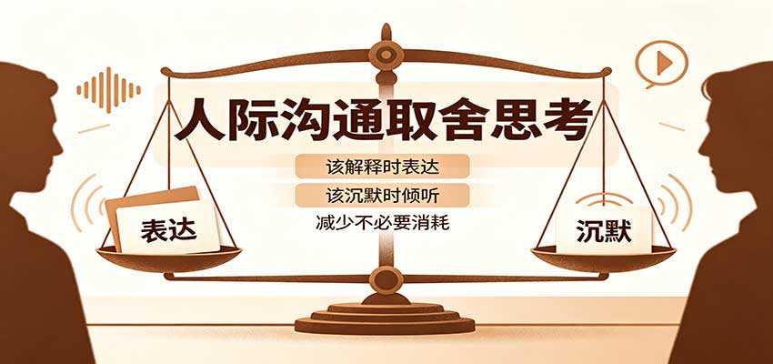 人际沟通取舍思考：分清解释与沉默边界，拿捏职场生活沟通分寸减少情绪内耗采购|汽车产业|汽车配件|机加工企业家交流社群中心