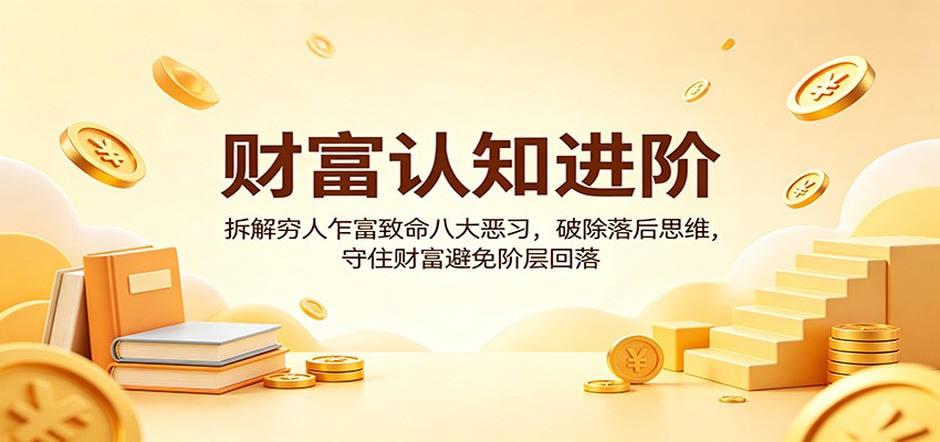 财富认知进阶：拆解穷人乍富致命八大恶习，破除落后思维，守住财富避免阶层回落采购|汽车产业|汽车配件|机加工企业家交流社群中心