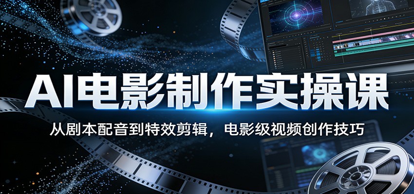 AI电影制作实操课：从剧本配音到特效剪辑，电影级视频创作技巧采购|汽车产业|汽车配件|机加工企业家交流社群中心