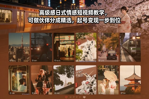 高级感日式情感短视频教学，可做伙伴分成精选，起号变现一步到位采购|汽车产业|汽车配件|机加工蚂蚁智酷企业交流社群中心