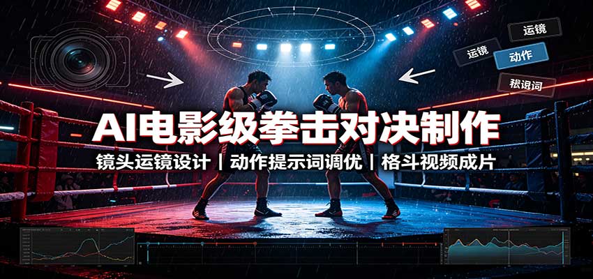AI电影级拳击对决制作：镜头运镜设计，动作提示词调优，格斗视频成片采购|汽车产业|汽车配件|机加工企业家交流社群中心