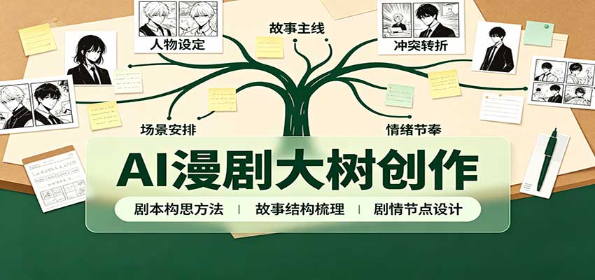 AI漫剧大树创作:剧本构思课程讲解,软件插件配置,配套工具资料完整梳理采购|汽车产业|汽车配件|机加工企业家交流社群中心
