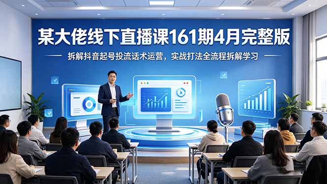 某大佬线下直播课161期4月完整版，拆解抖音起号投流话术运营，实战打法全流程拆解学习采购|汽车产业|汽车配件|机加工企业家交流社群中心