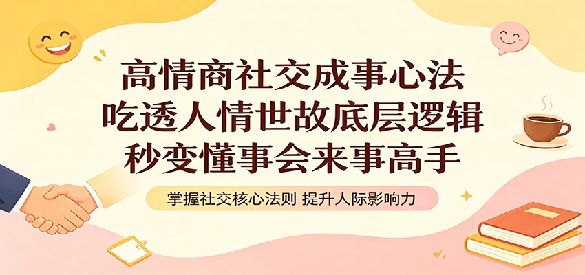 高情商社交成事心法：吃透人情世故底层逻辑，秒变懂事会来事高手采购|汽车产业|汽车配件|机加工企业家交流社群中心