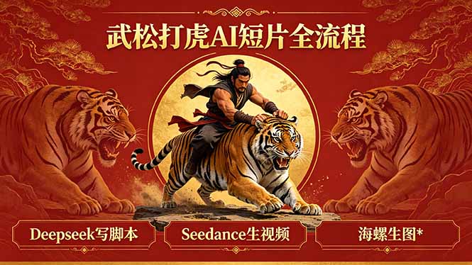 武松打虎AI短片全流程：Deepseek写脚本+Seedance生视频+海螺生图采购|汽车产业|汽车配件|机加工企业家交流社群中心