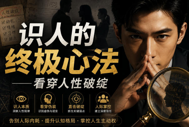 付费文章:识人的终极心法——看穿人性破绽采购|汽车产业|汽车配件|机加工企业家交流社群中心