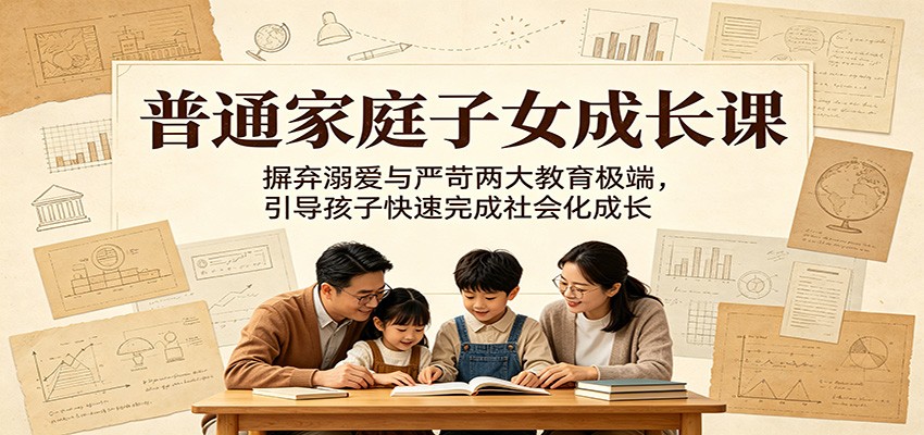普通家庭子女成长课：摒弃溺爱与严苛两大教育极端，引导孩子快速完成社会化成长采购|汽车产业|汽车配件|机加工企业家交流社群中心