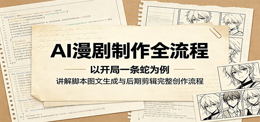AI漫剧制作全流程：以开局一条蛇为例，讲解脚本图文生成与后期剪辑完整创作流程采购|汽车产业|汽车配件|机加工企业家交流社群中心