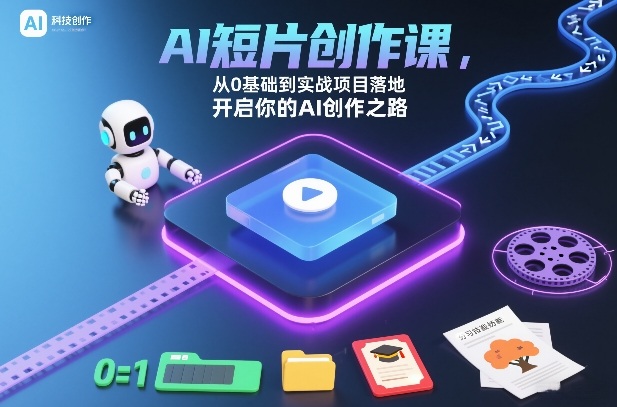 AI短片创作课，从0基础到实战项目落地，开启你的AI创作之路采购|汽车产业|汽车配件|机加工蚂蚁智酷企业交流社群中心