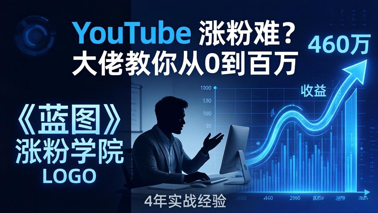 YouTube 涨粉难?《蓝图涨粉学院》:4 年赚 460 万的大佬教策略,从0到百万有路径!采购|汽车产业|汽车配件|机加工企业家交流社群中心