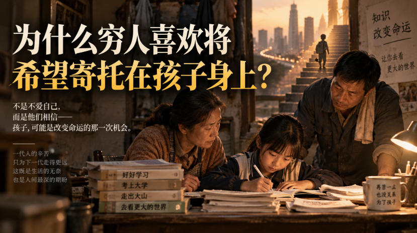 某社群精品文章：为什么穷人喜欢将希望寄托在孩子身上？采购|汽车产业|汽车配件|机加工企业家交流社群中心