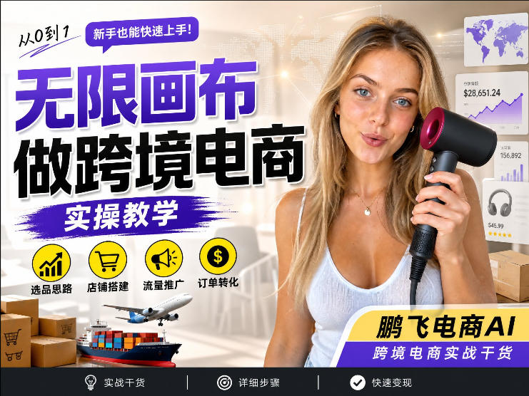 【跨境电商必备】AI无线画布制作商品宣传视频,四步搞定,无线画布工作流,操作简单好上手采购|汽车产业|汽车配件|机加工企业家交流社群中心