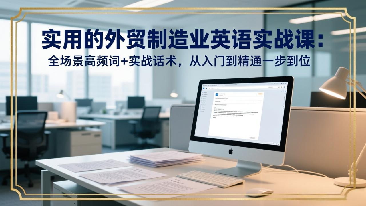 实用的外贸制造业英语实战课:全场景高频词+实战话术,从入门到精通一步到位采购|汽车产业|汽车配件|机加工蚂蚁智酷企业交流社群中心