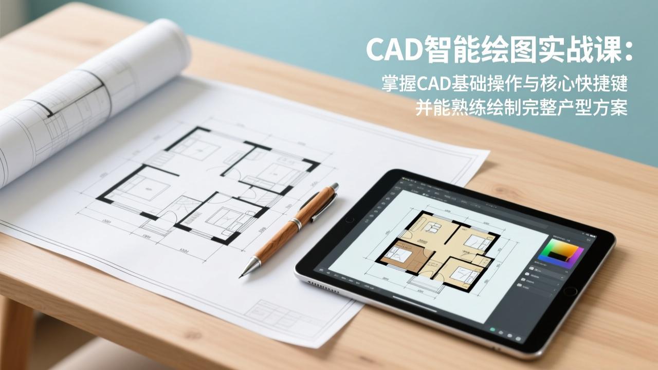 CAD智能绘图实战课：掌握CAD基础操作与核心快捷键，并能熟练绘制完整户型方案采购|汽车产业|汽车配件|机加工蚂蚁智酷企业交流社群中心