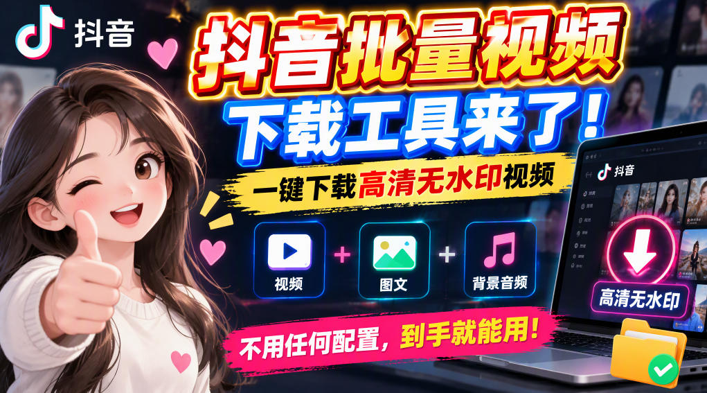 抖音批量视频下载工具，一键下载高清无水印视频，到手就能用采购|汽车产业|汽车配件|机加工企业家交流社群中心