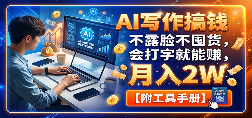 AI写作搞钱:不露脸不囤货,会打字就能赚,月入2W【附工具手册】采购|汽车产业|汽车配件|机加工企业家交流社群中心