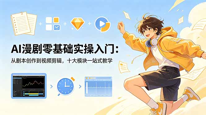 AI漫剧零基础实操入门：从剧本创作到视频剪辑，十大模块一站式教学采购|汽车产业|汽车配件|机加工企业家交流社群中心