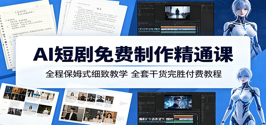 AI短剧免费制作精通课：全程保姆式细致教学，全套干货完胜付费教程采购|汽车产业|汽车配件|机加工企业家交流社群中心