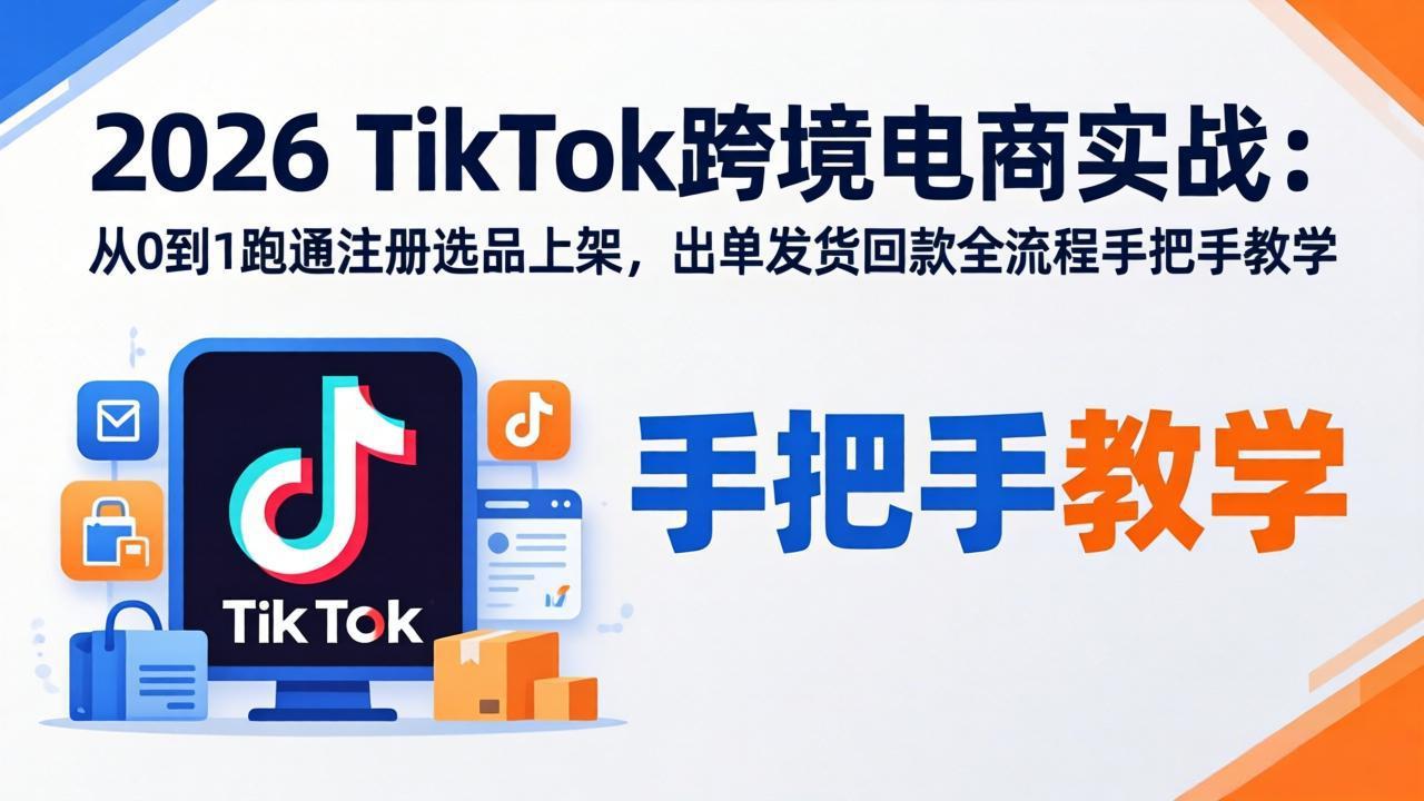 2026TikTok跨境电商实战：从0到1跑通注册选品上架，出单发货回款全流程手把手教学采购|汽车产业|汽车配件|机加工企业家交流社群中心
