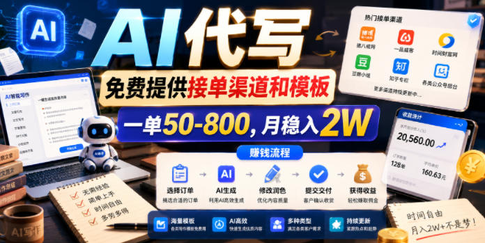AI代写，免费提供接单渠道和模板，一单50-800，月稳入2W【揭秘】采购|汽车产业|汽车配件|机加工企业家交流社群中心