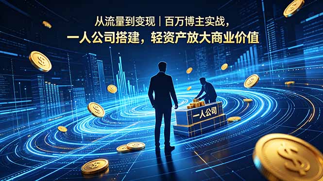 从流量到变现｜百万博主实战，一人公司搭建，轻资产放大商业价值采购|汽车产业|汽车配件|机加工企业家交流社群中心