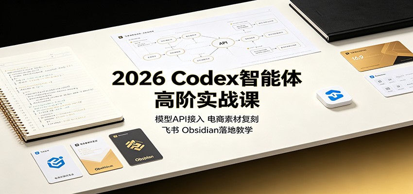 2026 Codex智能体高阶实战课：模型API接入，电商素材复刻，飞书Obsidian落地教学采购|汽车产业|汽车配件|机加工企业家交流社群中心
