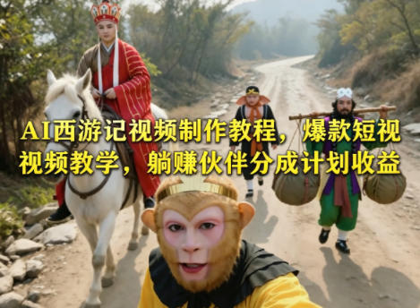 AI西游记视频制作教程，爆款短视频教学，躺賺伙伴分成计划收益采购|汽车产业|汽车配件|机加工企业家交流社群中心
