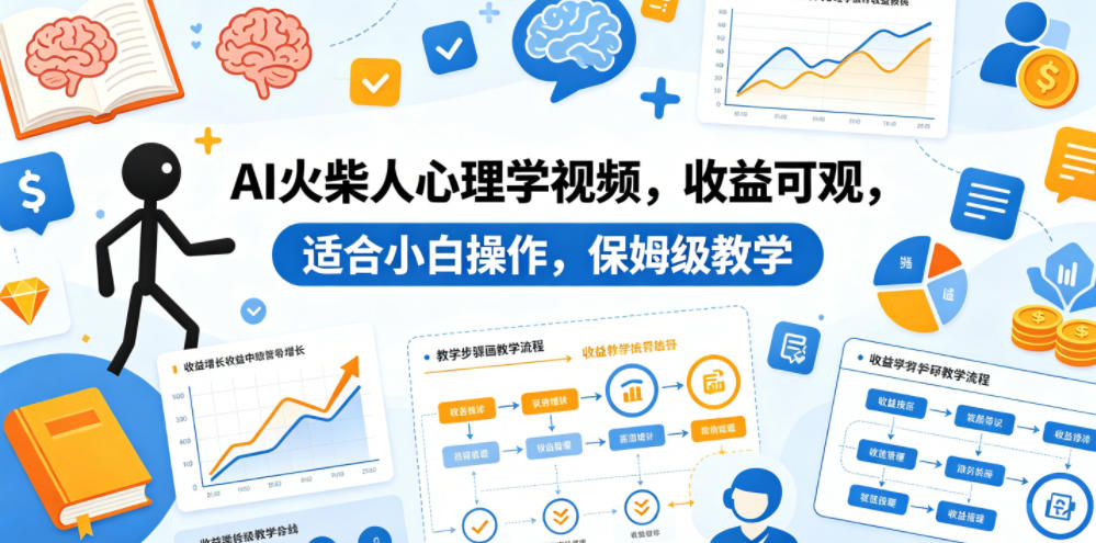 AI火柴人心理学视频，收益可观，适合小白操作，保姆级教学采购|汽车产业|汽车配件|机加工企业家交流社群中心