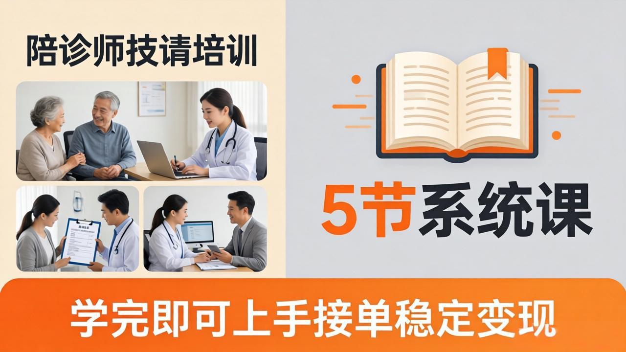 想做陪诊师不知从何下手？5节系统课教你掌握核心技能，学完即可上手接单稳定变现采购|汽车产业|汽车配件|机加工企业家交流社群中心