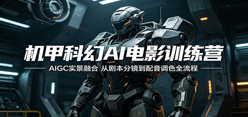 机甲科幻AI电影训练营：AIGC实景融合，从剧本分镜到配音调色全流程采购|汽车产业|汽车配件|机加工企业家交流社群中心