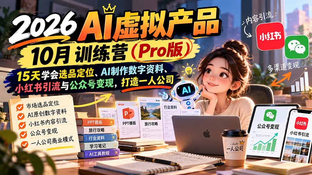 2026AI虚拟产品10月训练营(Pro版采购|汽车产业|汽车配件|机加工企业家交流社群中心