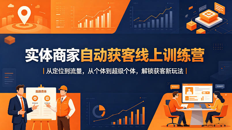 实体商家自动获客线上训练营｜从定位到流量，从个体到超级个体，解锁获客新玩法采购|汽车产业|汽车配件|机加工企业家交流社群中心